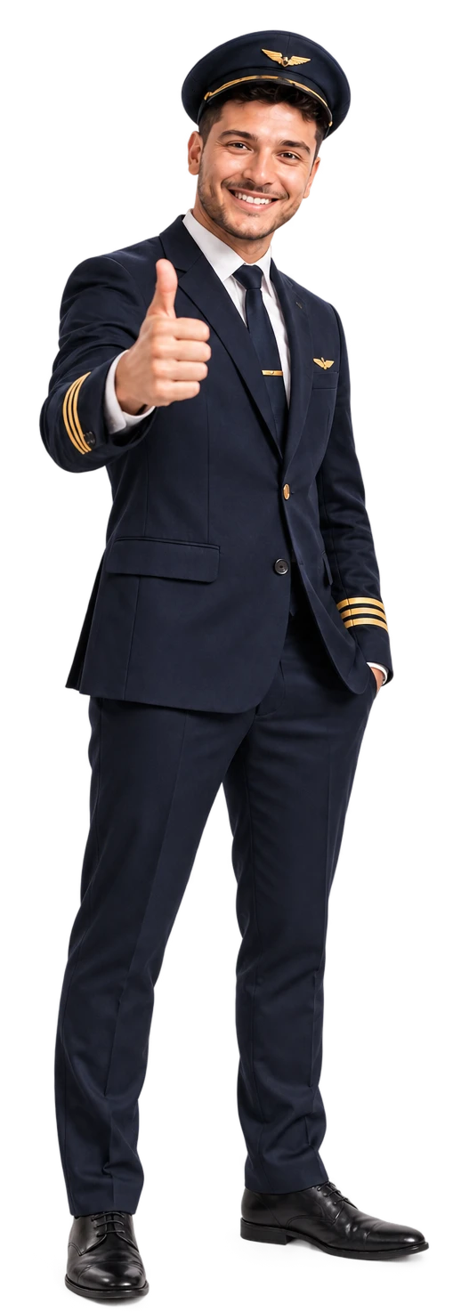 Jordi Martí, your Food Experts flight assistant, giving a thumbs up